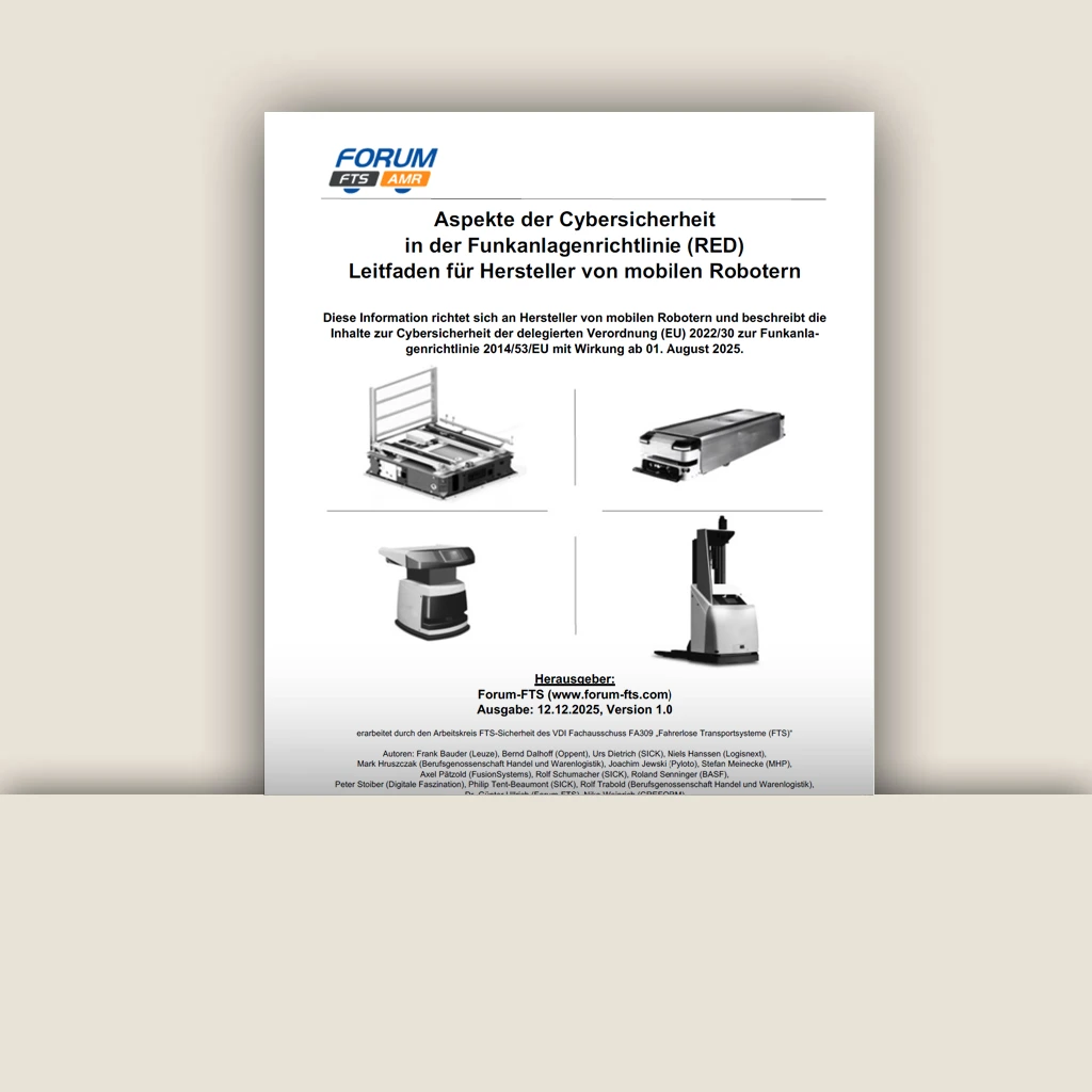 Aspekte der Cybersicherheit in der Funkanlagenrichtlinie (RED) Leitfaden für Hersteller von mobilen Robotern